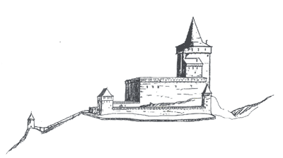 Rekonstrukce podoby hradu ve 14. století