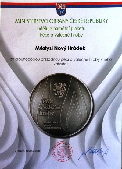 Ocenění za péči o válečné hroby a pietní místa