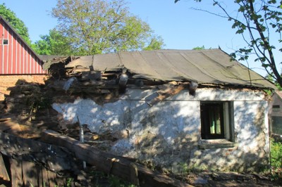 Demolice ruiny domu na Mikulášově kopci