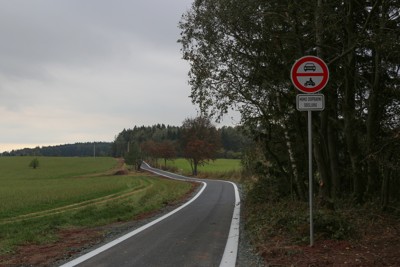 Dokončená cyklostezka U Hranic