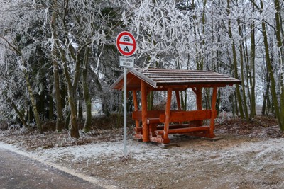 Odpočinkové místo u nové cyklostezky