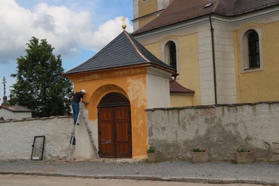 Nová fasáda kaple sv. Jana Nepomuckého