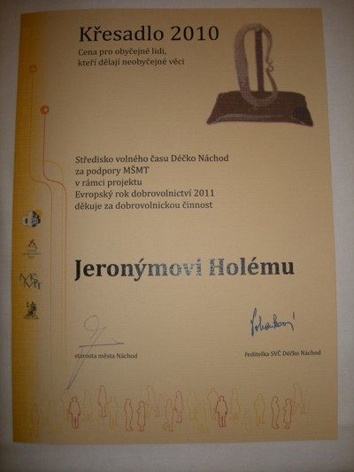 Vyhlášení ceny Křesadlo za rok 2010