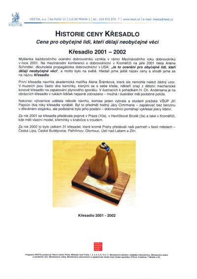 Vyhlášení ceny Křesadlo za rok 2012