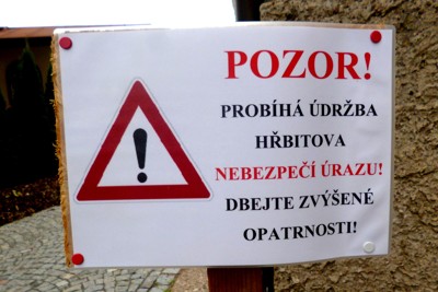 Oprava vodovodního řádu a osvětlení na hřbitově