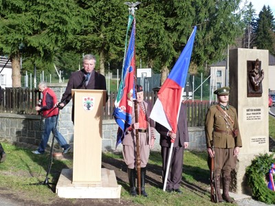 Odhalení pomníku na Rzech