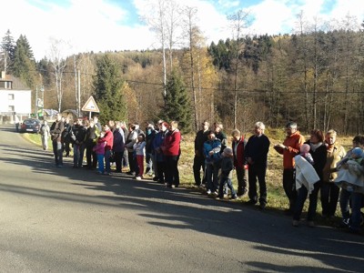 Odhalení pomníku na Rzech