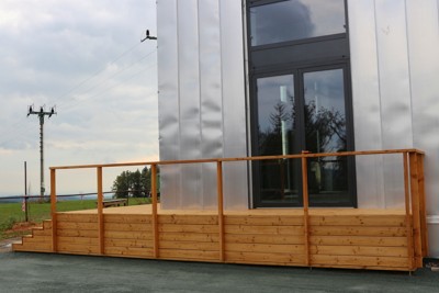 Výstavba rozhledny - schodiště a terasa