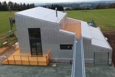 Výstavba rozhledny - schodiště a terasa