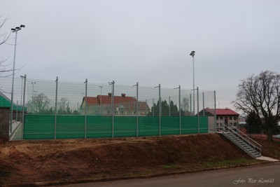 Dokončená sportoviště v areálu sokolovny