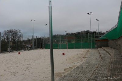 Dokončená sportoviště v areálu sokolovny