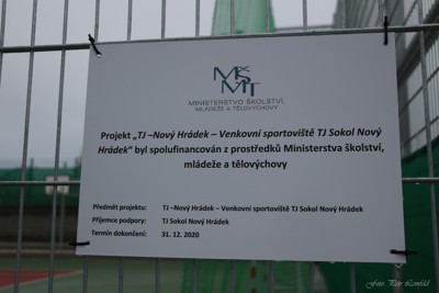 Dokončená sportoviště v areálu sokolovny
