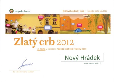 Vyhlášení výsledků soutěže Zlatý erb 2012
