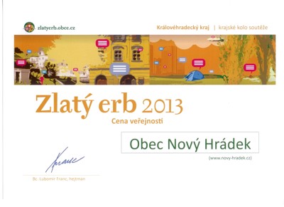 Vyhlášení výsledků soutěže Zlatý erb 2013